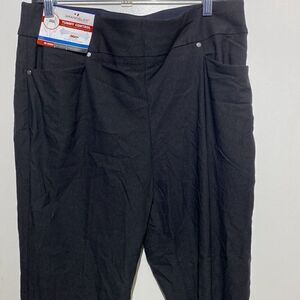 Grand Slam Womens Black 360 Stretch Tummy Control Caviar Golf Pants XL NWT